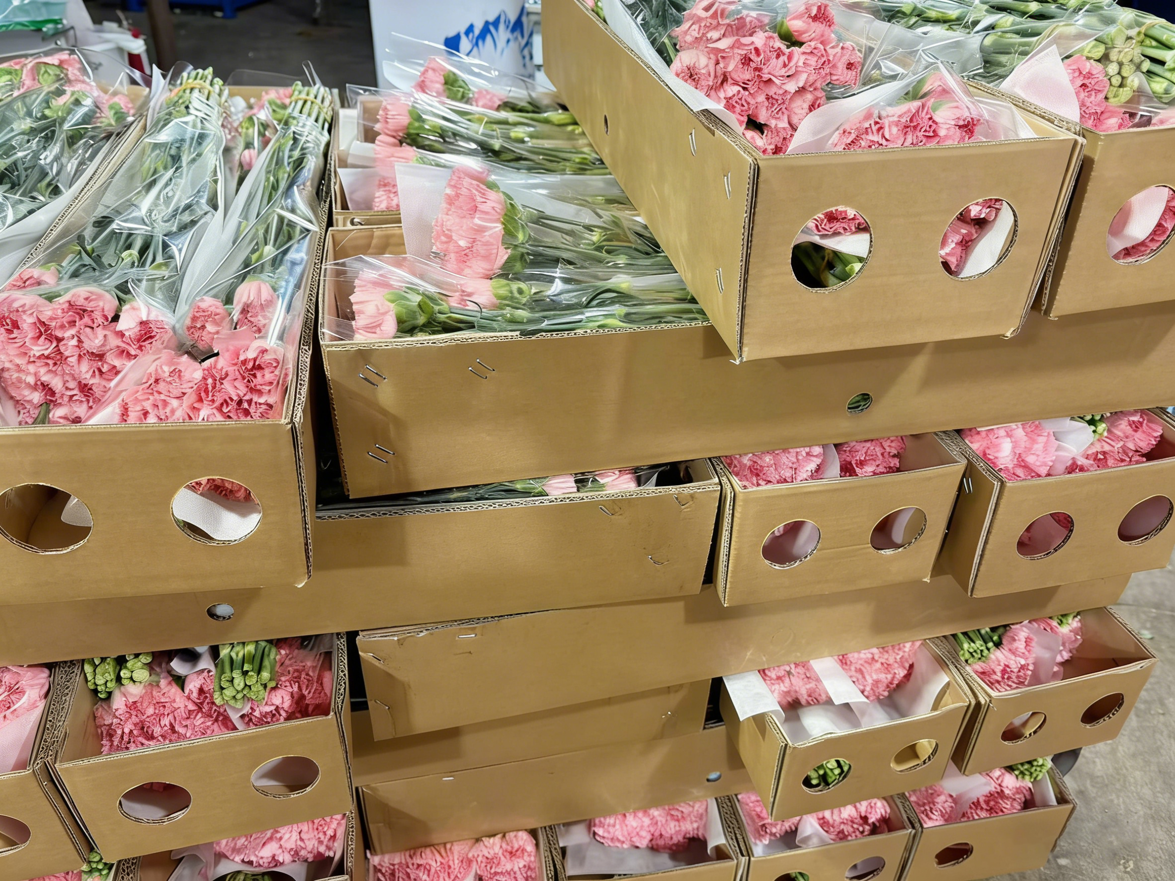 Floral accessories packing process